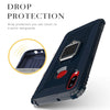 For Galaxy A10s Carbon Fiber Protective Case with 360 Degree Rotating Ring Holder(Blue)