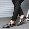 Men Casual Fashion Glitter Shoe Slip-on Shoes Loafers, Size:40(Black)