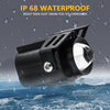 S8 Motorcycle Rearview Mirror LED Strobe Spotlight(Black)