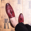 Men Comfortable Gentleman Business Fashion Pointed Dress Men Shoes, Size:41(Red)