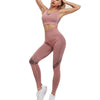 Women Sports Bra and Leggings Two-Piece Set Yoga Wear Fitness Set, Size: M(Pink)