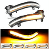 1 Pair For BMW 3 Series F20 Car Dynamic LED Turn Signal Light Rearview Mirror Flasher Water Blinker (Transparent)