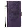 For Alcatel 1L 2021 Embossed Butterfly Leather Phone Case(Dark Purple)
