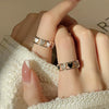 Light Luxury Cat Eye Stone Open Adjustable Ring, Specification:J1686