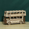 Double Decker Bus 3D Wooden Puzzle Toys DIY Handmade Ornaments