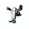 MCZBAO Car Gravity Cell Phone Holder Automotive Multifunctional Mirror Telescopic Navigation Mount, Size: Air Vent(Silver)