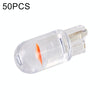 50pcs T10 DC24V / 0.36W / 0.03A Car Clearance Light COB Lamp Beads (Pink Light)