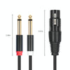 2020Y63 XLR Female to Dual 6.35mm 1/4 TRS Male Y-type Audio Cable, Length:2m(Black)