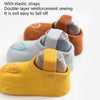 Baby Socks Cartoon Print Glue Strap Baby Anti-Slip Floor Socks Size: S 0-1 Years Old(Brown)