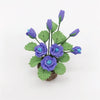1:12 Mini House Toy Simulation Purple Rose Flowers Model Toy(Purple)
