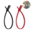 JOHORSE Bicycle Three-position Combination Lock Helmet Lock Stainless Steel Tie(Red)