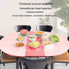 10pcs /Pack 1.6m Disposable Elastic Bunching Tablecloth Household Table Thickened PE Non-Washable Waterproof Oilproof Tablecloth(Red)