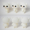 Little Cute PVC Flocking Animal Bear Dolls Creative Gift Kids Toy, Size: 5.5*3.8*6.3cm(White)