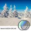 K&F CONCEPT SKU.1864 82mm 2 in 1 Filter Kit MCUV+CPL Camera Lens Filters with 18 Layer Coatings