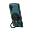 For Samsung Galaxy A15 5G Denior A14 Skin Feel Rotating Holder MagSafe Phone Case(Blue)