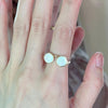 Ladies Light Luxury Pearl Butterfly Opening Adjustable Combination Ring, Specification:J3291