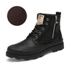 Men Boots Leather Martin Boots Men England High Men Shoe, Size:38(Black Nude Shoes)