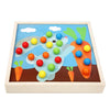 Wooden Children Early Education Toys Baby Clip Beads Magnetic Fishing Games Toy(Rabbit)
