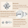 MSE038 S925 Sterling Silver Moissanite Earrings, Color: 0.5ct Gold