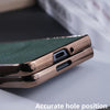 For Samsung Galaxy Z Fold6 Three Parts MagSafe Litchi Texture Fold Phone Case(Brown)