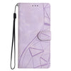 For Samsung Galaxy M06 5G Triangles Embossed Leather Phone Case(Purple)