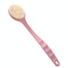 Long Handle Bath Brush Soft Hair Bath Brush with Massage Back Brush(Pink)