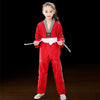 Child Adult Cotton Men And Women Taekwondo Clothing Training Uniforms, Size: 160(Plus Bar Red)