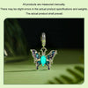 S925 Sterling Silver Platinum Plated Luminous Colorful Butterfly DIY Pendant(SCC2731)