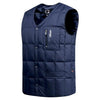 White Duck Down Jacket Vest Men Middle-aged Autumn Winter Warm Sleeveless Coat, Size:L(Blue)