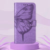 For Alcatel 1L 2021 Embossed Butterfly Leather Phone Case(Light Purple)
