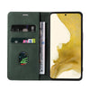 For Samsung Galaxy S22+ 5G Wristband Magnetic Leather Phone Case(Green)