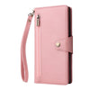 For Samsung Galaxy S25 Ultra 5G Rivet Buckle 9 Cards Three Fold Leather Phone Case(Rose Gold)
