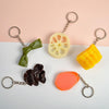 3 PCS Keychain Hot Dog PVC Simulation Vegetable Model Pendant Creative Play House Small Toys