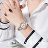 SKMEI 1534 elegant waterproof quartz steel band watch with diamond inlay(Silver  Gold)