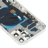 iPhone 12 Pro Back Cover Assembly White - With Side Keys & Wireless Charging