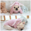 Pink Rabbit Ear Pet Sweatshirt, XL (Dog/Cat)