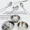 101 Kids Play House Simulation Stainless Steel Tableware Toys Kitchen Early Learning Enlightenment Toy
