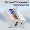 LZ-715 20W PD + QC 3.0 Dual Ports Fast Charging Travel Charger with USB to 8 Pin Data Cable, US Plug(White)