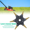 Toothed Mower Blade Six-Leaf Cyclone Blade Agricultural Weeder Parts(Golden Blade Bagged Yellow)