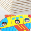 2 PCS Educational Toddler Wooden Toy Cartoon Animal 3D Puzzle(Butterfly)