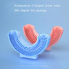 Silicone U-Shaped Replaceable Brush Head 2-8 Years Old Oral Electric Toothbrush Head(Blue)