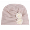 Flower Wrinkled Pull-over Confinement Chemotherapy Cap, Size:One  Size(Beige)