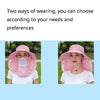2 PCS Cherry Printing Isolation Cap Sunscreen Face-Covering Outdoor Travel Hat Cap, Colour: Full Cherry (Lotus Pink)