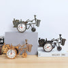 K0931 Retro Clock Ornaments Office Desk Pen Tube Tractor Model Children Toy Alarm(Golden)