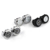 Aluminum Alloy Plating Motorcycle Handlebar Clock(Silver Shell Black Background)