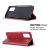 For Galaxy S20+ Rhombus Texture Horizontal Flip Magnetic Leather Case with Holder & Card Slots(Red)