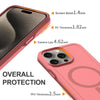 For iPhone 13 Pro Max Shockproof MagSafe Armor PC Hybrid TPU Phone Case(Dark Pink+Maroon)