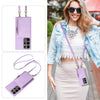 For Samsung Galaxy S25 Ultra 5G Crossbody Lanyard Zipper Wallet Leather Phone Case(Purple)