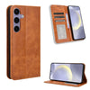 For Samsung Galaxy S24 FE 5G Magnetic Buckle Retro Texture Leather Phone Case(Brown)