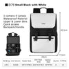 Cwatcun D79 Camera Backpack Multi-Functional Camera  Dual Shoulders Bag, Size:40.5 x 28 x 17.5cm Small(Black White)